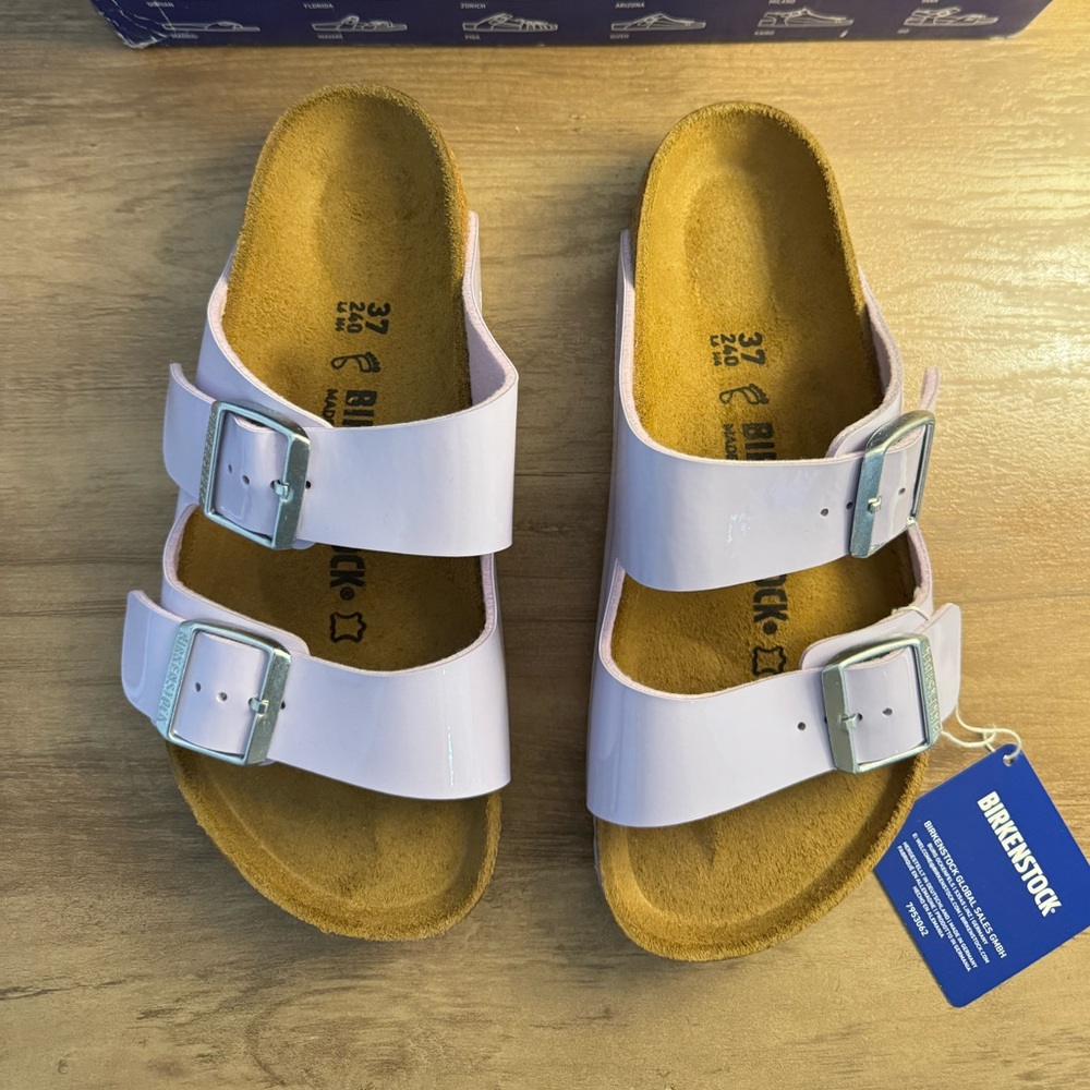 Birkenstock Arizona Sandal in Purple Fog - Picture 4 of 11